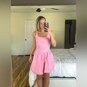 Pink Bubble Skirt Dress